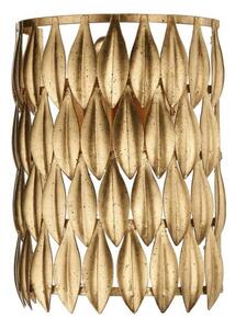 Dar VOL0735 Volcano 1 Light Gold Leaf Design Wall Light