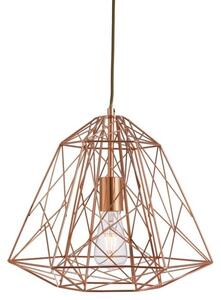 Searchlight 7271CU Geometric Cage 1 Light Ceiling Light In Copper