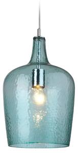 Firstlight 2301AQ Glass 1 Light Aqua Finish Dimple Effect Ceiling Pendant