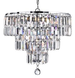 Searchlight 1375-5CC Empire 5 Light Ceiling Pendant Light In Chrome With Crystal Glass