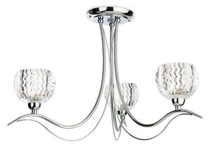 Firstlight 8619CH Blanche 3 Light Semi Flush Ceiling Light in Polished Chrome Finish