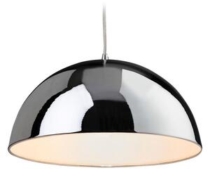 Firstlight 8622CHWH Bistro 1 Light Ceiling Pendant in Chrome and White Finish