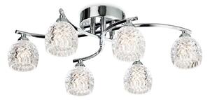 Firstlight 8615CH Maple 6 Light Polished Chrome Flush Ceiling Light