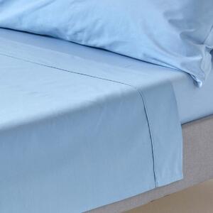 Homescapes Blue Egyptian Cotton Flat Sheet 200 TC, Super King