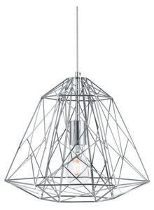 Searchlight 7271CC Geometric Cage 1 Light Ceiling Light In Chrome