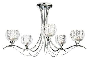Firstlight 8620CH Blanche 5 Light Semi Flush Ceiling Light in Polished Chrome
