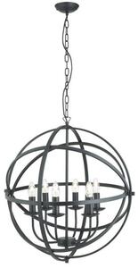 Searchlight 2476-6BK Orbit 6 Light Ceiling Pendant Light In Matt Black