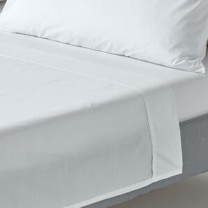 Homescapes White Egyptian Cotton Flat Sheet 200 TC, Single