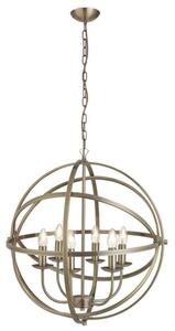 Searchlight 2476-6AB Orbit 6 Light Ceiling Pendant Light In Antique Brass