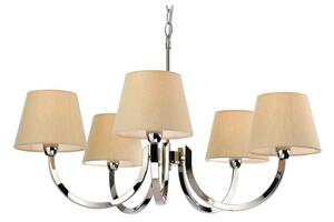 Firstlight 2322PST Fairmont 5 Light Polished Steel Ceiling Pendant