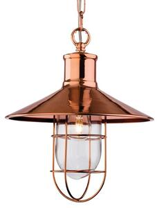 Firstlight 2306CP Crescent 1 Light Hanging Ceiling Lantern in Copper
