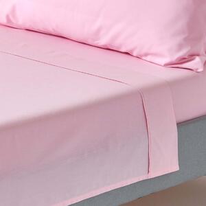 Homescapes Pink Egyptian Cotton Flat Sheet 200 TC, Double