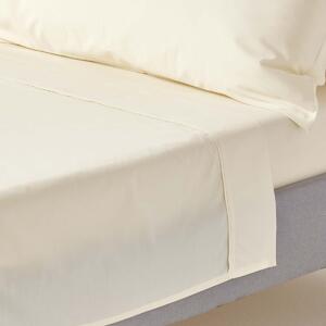 Homescapes Cream Egyptian Cotton Flat Sheet 200 TC, Super King