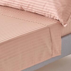 Taupe Beige Egyptian Cotton Satin Stripe Flat Sheet 330 TC, Super King