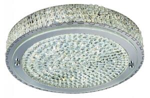 Searchlight 2713CC Vesta LED Flush Ceiling Light In Chrome With Crystal Center Decoration - Dia:300mm