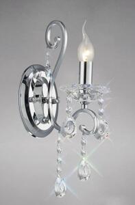 Diyas IL31361 Vela Single Crystal Wall Light in Polished Chrome