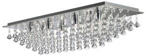 Searchlight 7828-8CC Hanna 8 Light Flush Ceiling Light In Chrome/Crystals