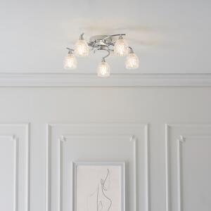 Endon BOYER-5CH Modern 5 Light Semi Flush Ceiling Light