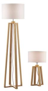 Dar PYR4943 Pyramid Wooden Table and Floor Lamp Set