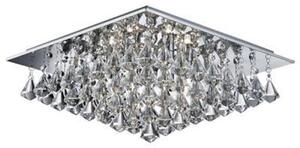 Searchlight 7306-6CC Hanna 6 Light Flush Ceiling Light In Chrome With Crystals