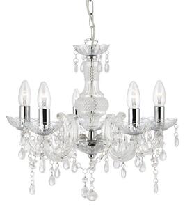 Searchlight 1455-5CL Marie Therese 5 Light Ceiling Pendant Light In Chrome