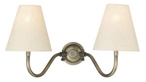David Hunt Lighting HIC0975 + HIC26 Hicks Antique Brass Wall Light with Shades