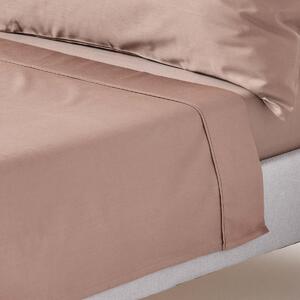 Homescapes Brown Organic Cotton Flat Sheet 400 Thread count, King