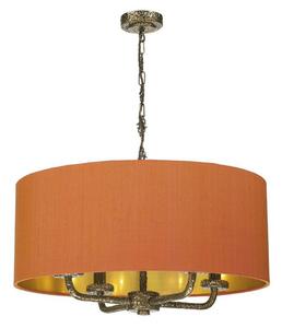 David Hunt Lighting SLO0463-11-GD Sloane Pendant In Bronze with Orange Shade