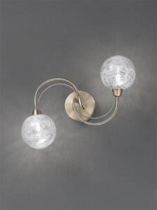 F2328/2 Bronze 2 Light Ceiling or Wall Light with Spun Glass Shades