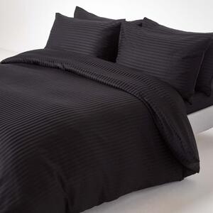 Black Egyptian Cotton Single Duvet Cover with One Pillowcase, 330 TC