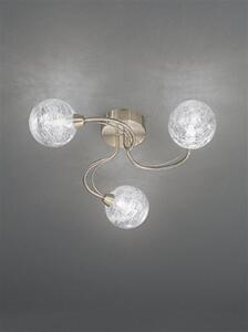 F2328/3 Bronze 3 Light Spun Ceiling Light with Spun Glass Shades