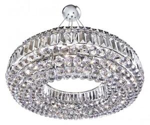 Searchlight 9392CC Vesuvius 10 Light Pendant Round Ceiling Light In Chrome And Crystal