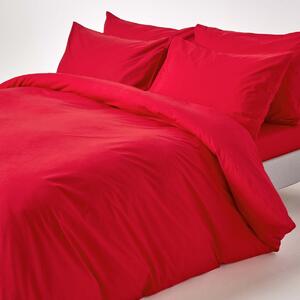 Red Egyptian Cotton Single Duvet Cover with One Pillowcase, 200 TC