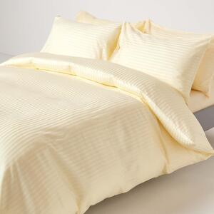 Pastel Yellow Egyptian Cotton Single Duvet Cover with One Pillowcase, 330 TC