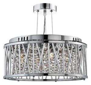 Searchlight 8333-3CC Elise 3 Light Ceiling Pendant Light In Chrome With Crystal Droplets