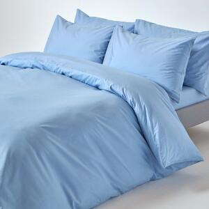 Blue Egyptian Cotton Single Duvet Cover with One Pillowcase, 200 TC