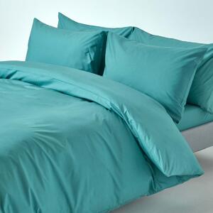 Teal Egyptian Cotton Single Duvet Cover with One Pillowcase, 200 TC