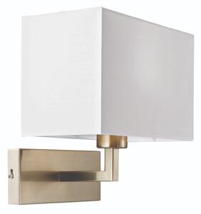 Endon 61604 Piccolo Wall Light in Satin Nickel Finish with White Shade