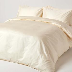 Homescapes Cream Organic Cotton Duvet Cover Set 400 TC, Single