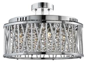 Searchlight 8335-5CC Elise 5 Light Ceiling Pendant Light In Chrome With Crystal Droplets