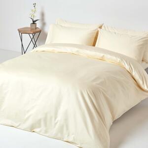 Cream Egyptian Cotton Duvet Cover with One Pillowcase 1000 TC, Single