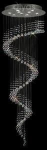 Diyas IL31374 Colorado Multi- Spiral Crystal Ceiling Semi-Pendant Light