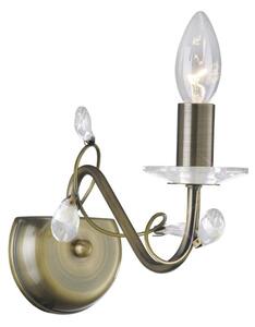 Diyas IL31221 Willow Single Wall Light in Antique Brass Finish