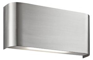 Searchlight 1953SS 20 LED Oblong Curved Wall Light In Satin Silver With Up And Down Light