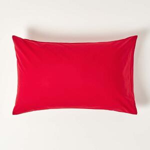 Homescapes Red Egyptian Cotton Housewife Pillowcase 200 TC