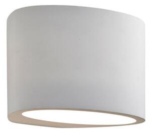 Searchlight 8721 Gypsum 1 Light Oval Wall Light In Plaster Which Is Paintable