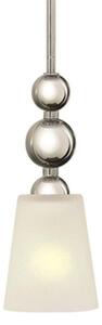 HK/ZELDA/P/A PN Polished Nickel Zelda Single Ceiling Pendant with Glass Shade