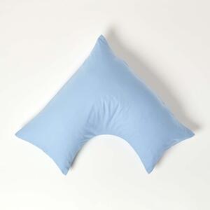 Homescapes Blue Egyptian Cotton V Shaped Pillowcase 200 TC