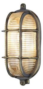 David Hunt Lighting ADM5275 Admiral Antique Brass Oval Outdoor Wall Light IP64