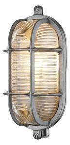 David Hunt Lighting ADM5238 Admiral Nickel Small Oval Outdoor Wall Light IP64